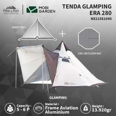 Mobi Garden Tenda Camping NX21561040 ERA 280 Glamping Tent   Tenda + Inner + Mat
