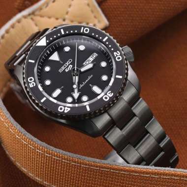 SEIKO 5 Sports SRPD53K1 SRPD63K1 SRPD65K1 SRPD51K1 SRPD55K2 SKX Style Automatic Jam Tangan Pria Blac