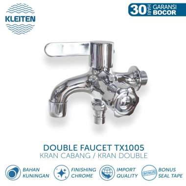 Kran Cabang Kuningan - Keran Cabang Shower - Kran Double Brass - Keran Double Tembok
