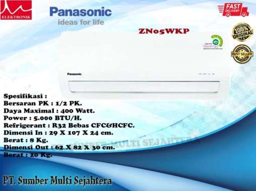 AC PANASONIC 1/2PK CU-ZN5YKP/ AC PANASONIC 1/2PK/ AC PANASONIC Unit Only