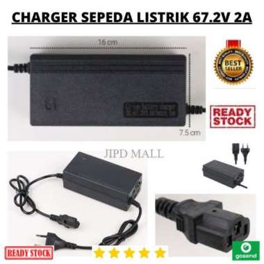 Charger Baterai Motor Sepeda Skuter Elektrik 24V 36V 48V 67V 2A SMT Blk 67.2 V 2A