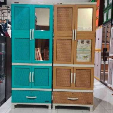 lemari pakaian Napoli kaca harga kawan