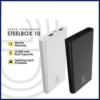 UNEED SteelBox 10 Uneed Powerbank 10000mAh Polymer Battery UPB213 - Black Black