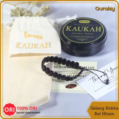 Gelang Kokka Motif REL Premium Untuk Kesehatan Bersertifikat Asli Rel Hitam