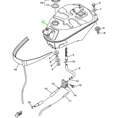 tangki bensin jupiter Z lama original
