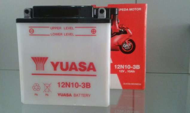 Aki Motor Binter Mercy YUASA 12N10-3B 12 volt 10 Ah