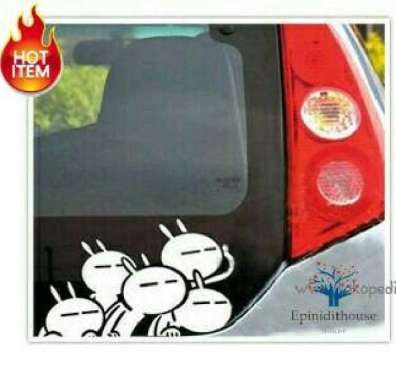Stiker Kaca Belakang Mobil Tuzki Lucu Unik Murah Sticker Car Mirror