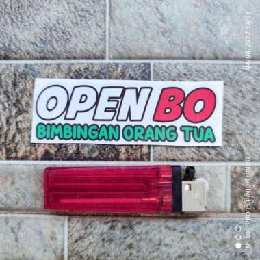 Stiker Kata Quote Lucu Open BO Plesetan Humor Vinyl Motor Laptop Buku