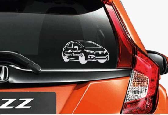 Stiker Honda Jazz Owner Community Komunitas Mobil Club Laptop Kaca Wip