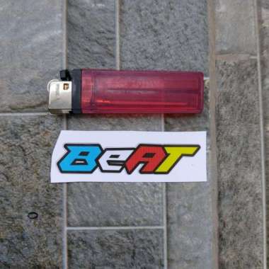 Stiker Vinyl Beat Kata Thai Look Motor Helm Laptop HP Buku Logo Honda