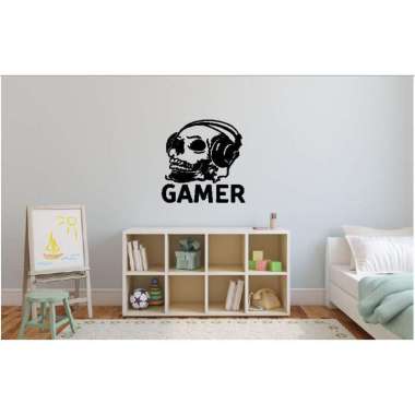 Wallstiker Gamer Hiasan Dinding Kaca Rumah Warnet Game Cutting Sticker