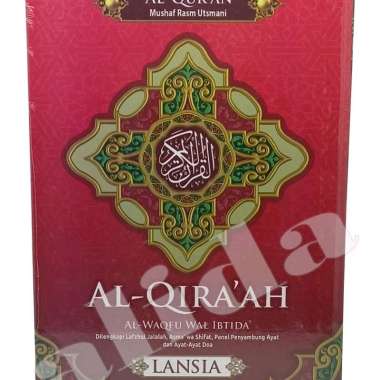 Alquran Al-Qiraah Uk A3 Jumbo Al-Quran Waqaf Ibtida Alqiraah Lansia A3 Almubarok