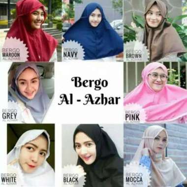 Bergo Al-Azhar / Bergo Aina Murah Coklat Tua