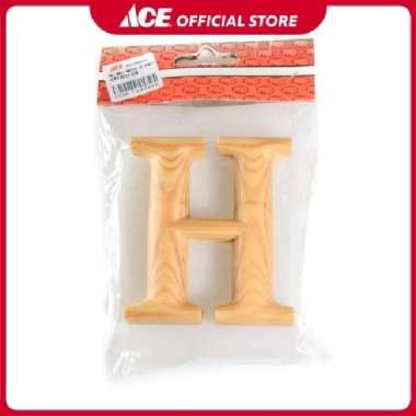 Ace - Huruf Rumah H Kayu 10 Cm