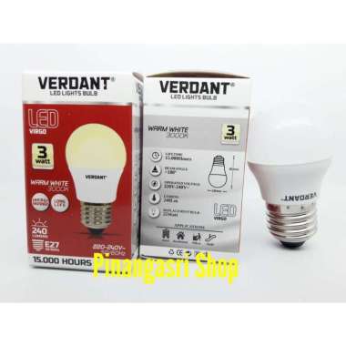 VERDANT Lampu LED 3 watt Putih / Kuning Garansi Grosir Kuning
