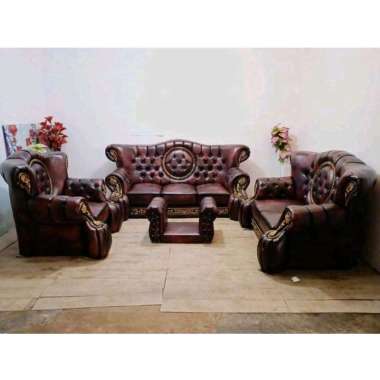 Sofa Jaguar Resin 321 + Meja (Promo Harga) Cokelat