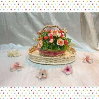 [K8S]Keranjang rotan oval 29x21x5 kotak hantaran seserahan parcel buah