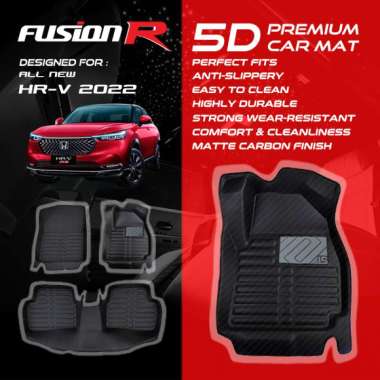 Fusion R Karpet Mobil 5D All New HRV 2022 / Premium Car Carpet Carbon New Model