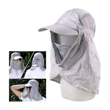 Topi pancing Topi Memancing Anti Matahari UV Fishing Hat Premium hitam