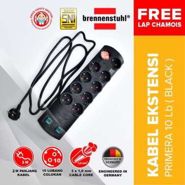 Brennenstuhl Stop Kontak Primera-Line Kabel Extension 10 Lubang 2M