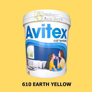 Cat Tembok Interior Avitex 25 kg (Tinting - Base) 610 Earth Yellow
