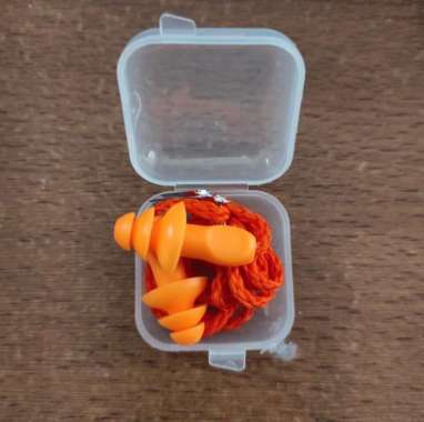 EARPLUG Silicone/penutup telinga anti bising_ORANGE