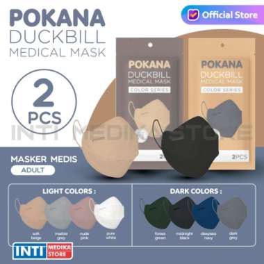 POKANA Duckbill 4 ply Earloop Medical Face Mask dewasa isi 2pcs masker