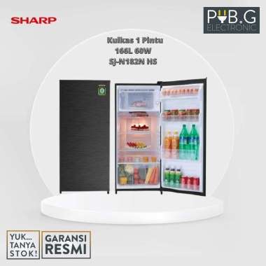 SHARP SJ-N182N HS SJN182N 182N Kulkas 1 Pintu 166L 60W PUBG