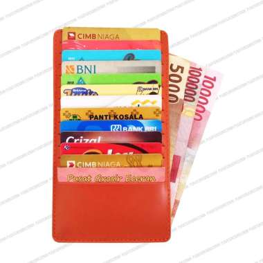 Card Holder Organizer 13 Slot Kartu 1 Slot Uang Kertas Dompet Penyimpanan Kartu Simply Slim Elegant 