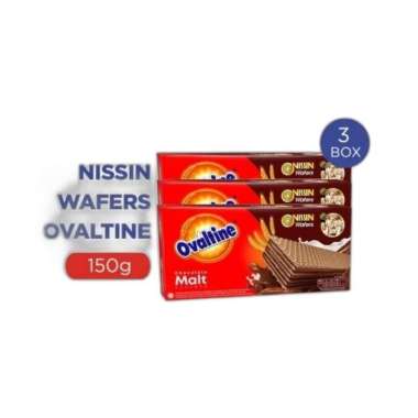 Promo Harga Nissin Wafer Ovaltine Chocolate Malt 150 gr - Blibli