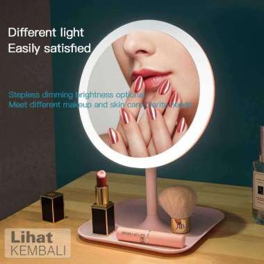 Cermin Makeup Dengan Lampu Led Ring Light + Wadah