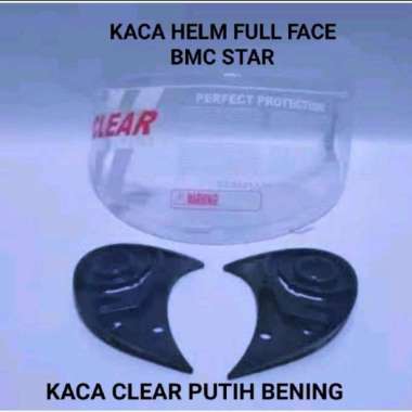 kaca visor helm full face bmc star/ bmc Blade mds full face Putih