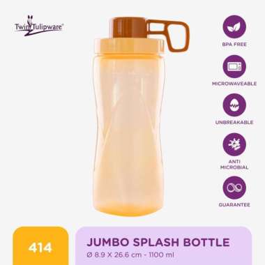 Botol Minum Twin Tulipware Jumbo Splash bottle 1100 ml BD 1100 ML QN