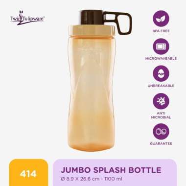 Botol Minum Twin Tulipware Jumbo Splash bottle 1100 ml BD 1100 ML GD