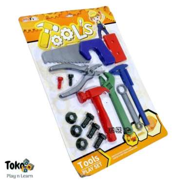 Mainan Anak Laki Toolset Tools Set Alat Pertukangan Gergaji Palu Tang Toolset