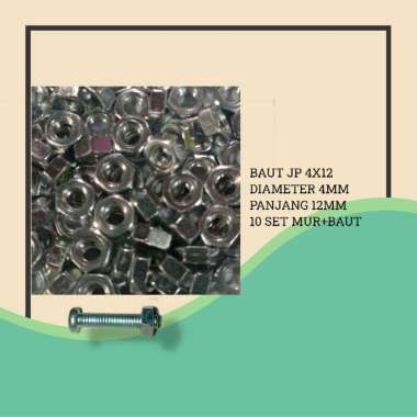 MUR BAUT JP 4X12 MM 10 SET GALVANIS 4 X 12 MM 10 set mur+baut