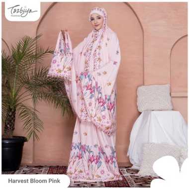 Tazbiya Mukena Harvest Bloom Series JUMBO RAYON PREMIUM Jumbo Harvest Bloom Pink