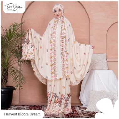 Tazbiya Mukena Harvest Bloom Series JUMBO RAYON PREMIUM Jumbo Harvest Bloom Cream