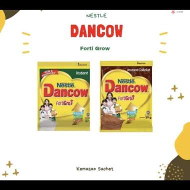 Promo Harga DANCOW FortiGro Susu Bubuk Instant Cokelat per 10 sachet 39 gr - Blibli