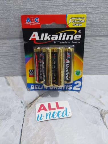 Batre ABC Alkaline AAA AA Isi 2 Isi 6 Original Baterai Alkaline AA Isi 6