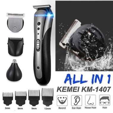 Alat Cukur 4 In 1 Rambut Kemei 1407 Jenggot Kumis Bulu Hidung Km 1407