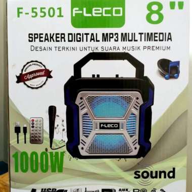 Speaker Bluetooth Karaoke Fleco F-5501 - Speaker Portable Fleco 5501