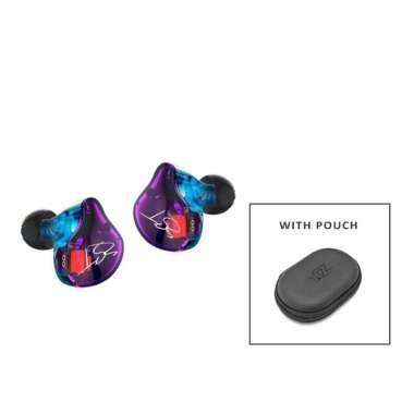 Earphone Knowledge Zenith KZ - ZST Pro Headset Super Bass IEM Candy+Pouch