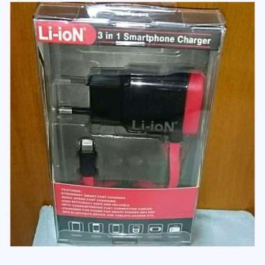 CHARGER 3in1 Li-ion For Iphone ( KEPALA + KABEL )