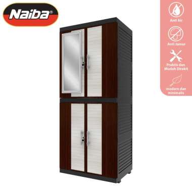 NAIBA - Lemari MSC Naiba Fit Ebony - lemari kaca 9524 EDW