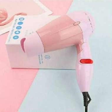 Mini Folding Hair Dryer Blow Rambut Merah Muda