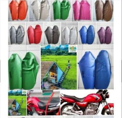 KULIT JOK THUNDER / Bungkus Jok motor suzuki thunder pakai logo SUZUKI abu