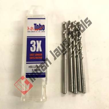 Mata Bor Besi 3 mm TOHO HSS Cobalt Stainless