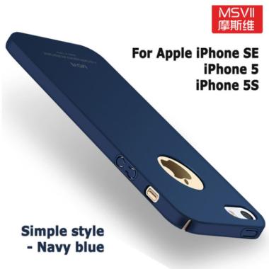 MSVII Luxury Thin Case For iPhone 5 - iPhone 5s - iPhone SE - Apple iPhone 5 Biru Navy