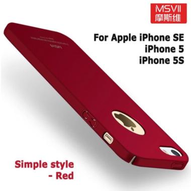 MSVII Luxury Thin Case For iPhone 5 - iPhone 5s - iPhone SE - Apple iPhone 5 Merah